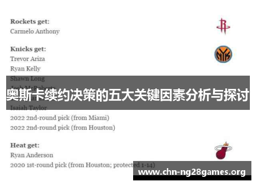 奥斯卡续约决策的五大关键因素分析与探讨