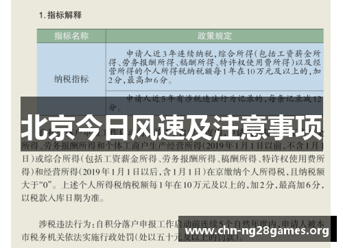 北京今日风速及注意事项 北京今日风速及注意事项